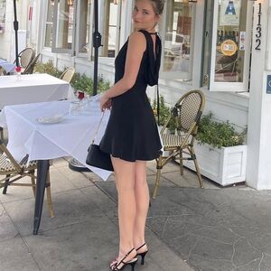 Black backless dress